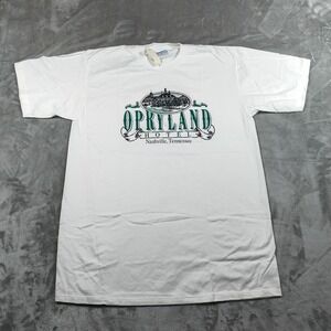 Vintage Opryland Hotel Shirt Mens XL White Single Stitch Made USA Nashville New